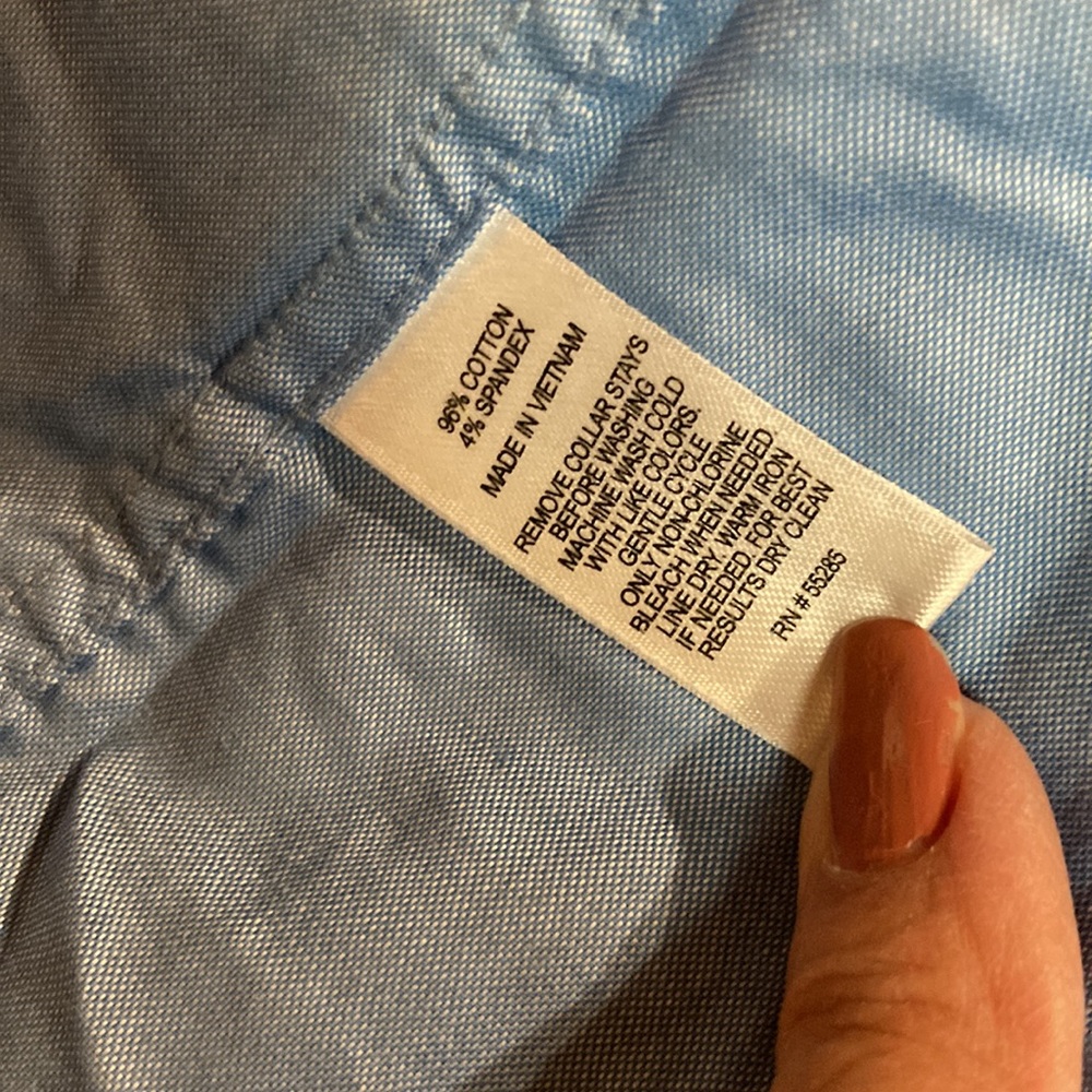 Men’s Expressmen 1MX Fitted - Button Up Front - Dress Shirt (L) Powder Blue - Picture 2 of 7